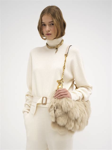 chloe horse bag|Chain Horse shoulder bag in shearling .